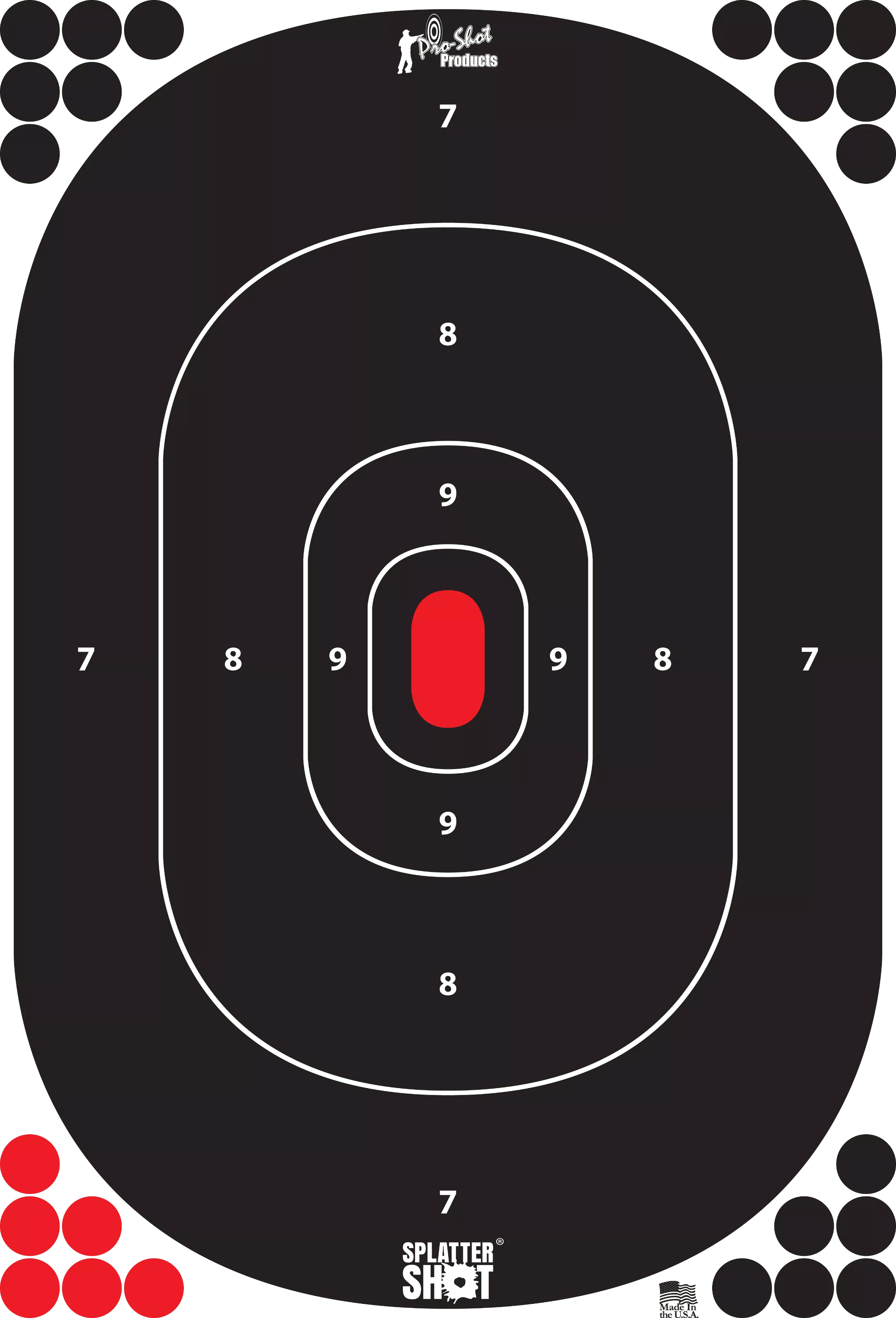 Pro-shot Splattershot, Proshot Silh-in-5pk12x17 Silhouette Target