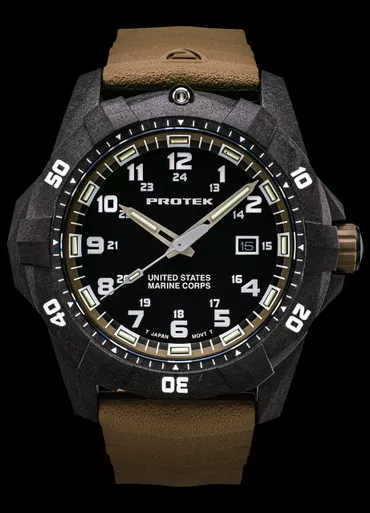Protek USMC Carbon Black Desert Watch