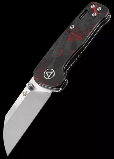 QSP Penguin Mini Shredded Carbon Fibre Folding Knife