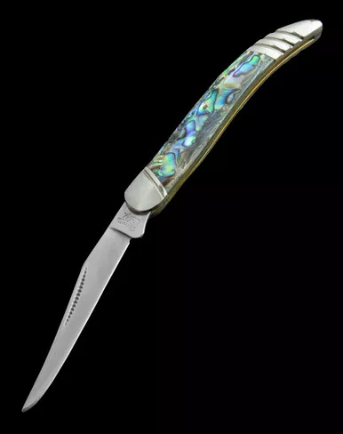 Queen Toothpick Abalone Folding Knife