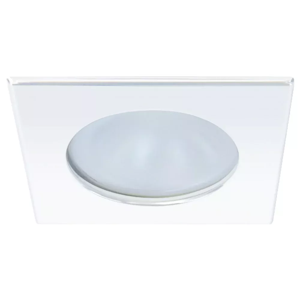 Quick Blake XP Downlight LED -4W, IP66, Spring Mounted – Square White Bezel, Round Warm White Light [FAMP3012B02CA00]