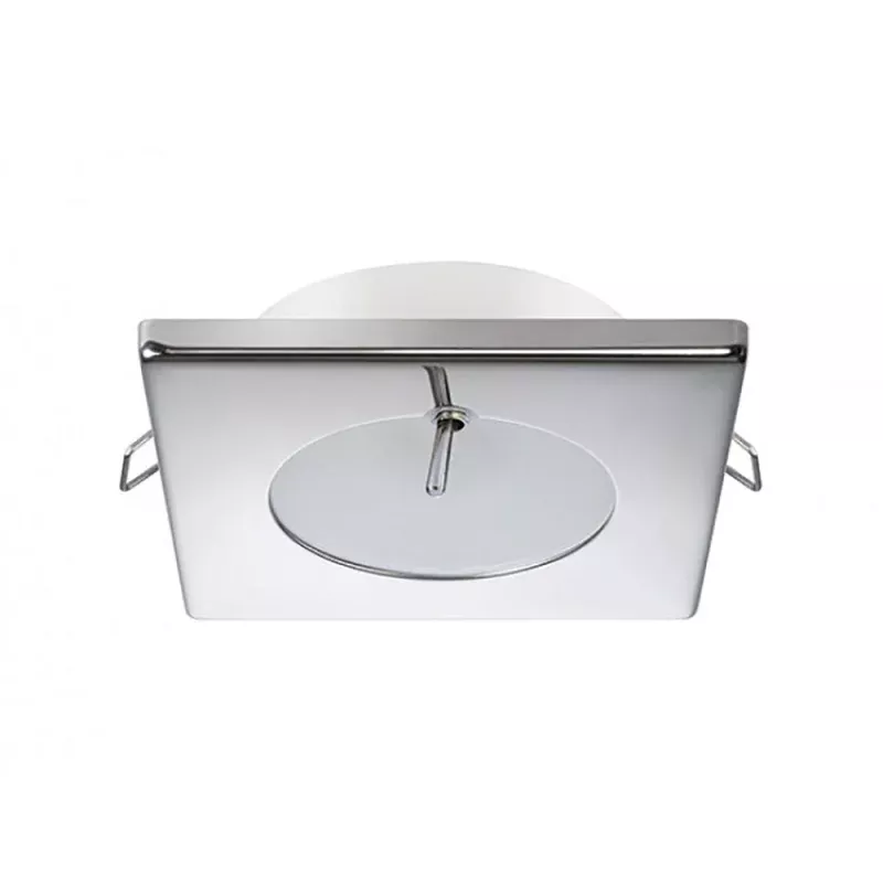 Quick Bryan CS Downlight LED -2W, IP40, Spring Mounted w/Switch – Square Stainless Bezel, Round Warm White Light [FAMP3472X02CA00]