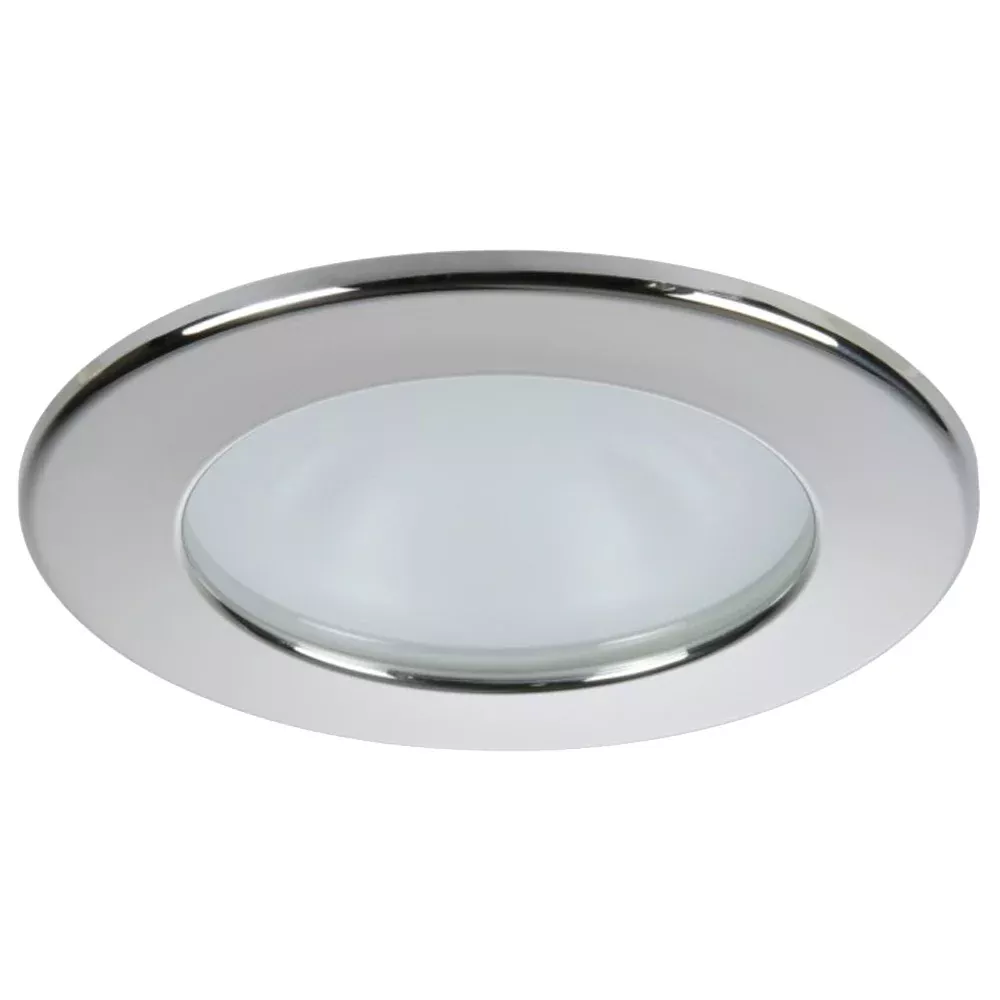 Quick Kai XP Downlight LED – 4W, IP66, Spring Mounted – Round Stainless Bezel, Round Warm White Light [FAMP2492X02CA00]