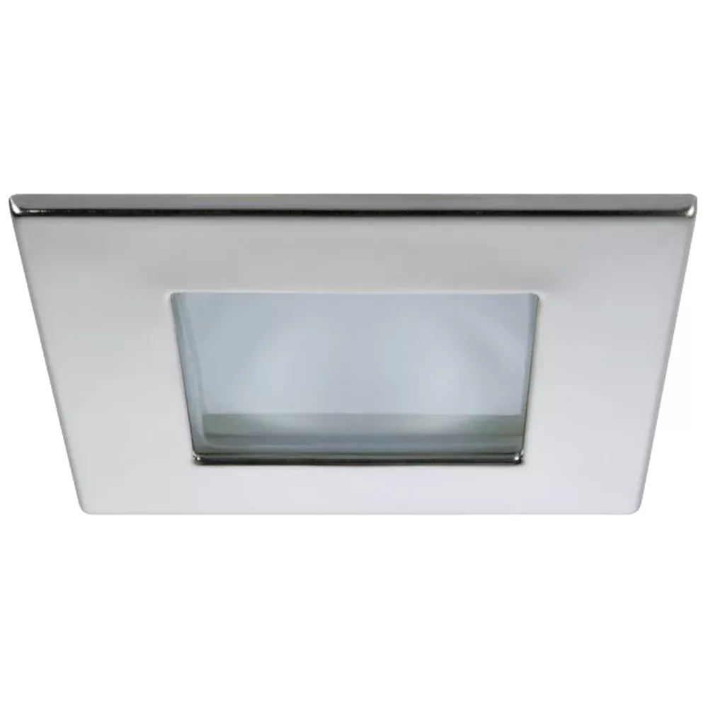 Quick Marina XP Downlight LED – 4W, IP66, Screw Mounted – Square Stainless Bezel, Square Warm White Light [FAMP3002X02CA00]