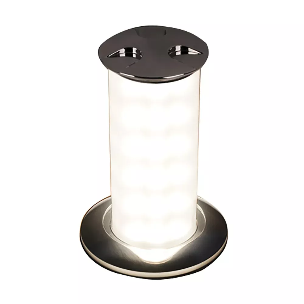 Quick Secret 3W Retractable Lamp w/Automatic Switch IP66 Mirrored Chrome Finish – Warm White LED [FASP3562X12CG00]