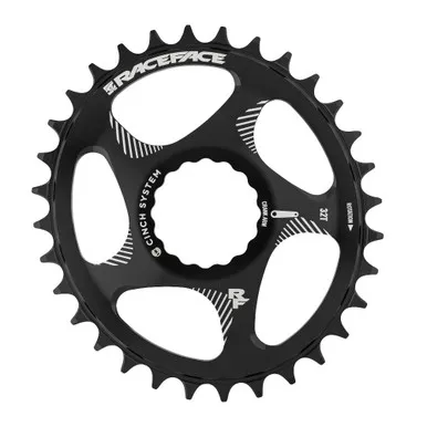 RACE FACE Cinch Direct Mount Oval 28T Black Chainring (RNWDMOVAL28BLK)