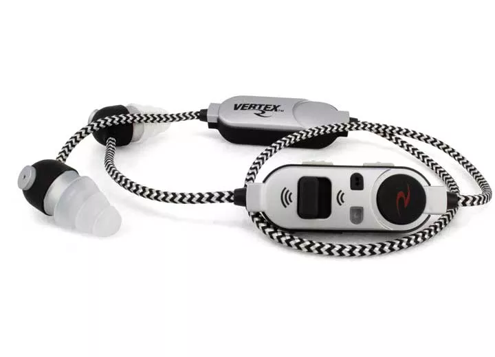 Radians Vertex Corded Bluetooth In-Ear Hearing Protection, Silver/Black• VX-BTAC10
