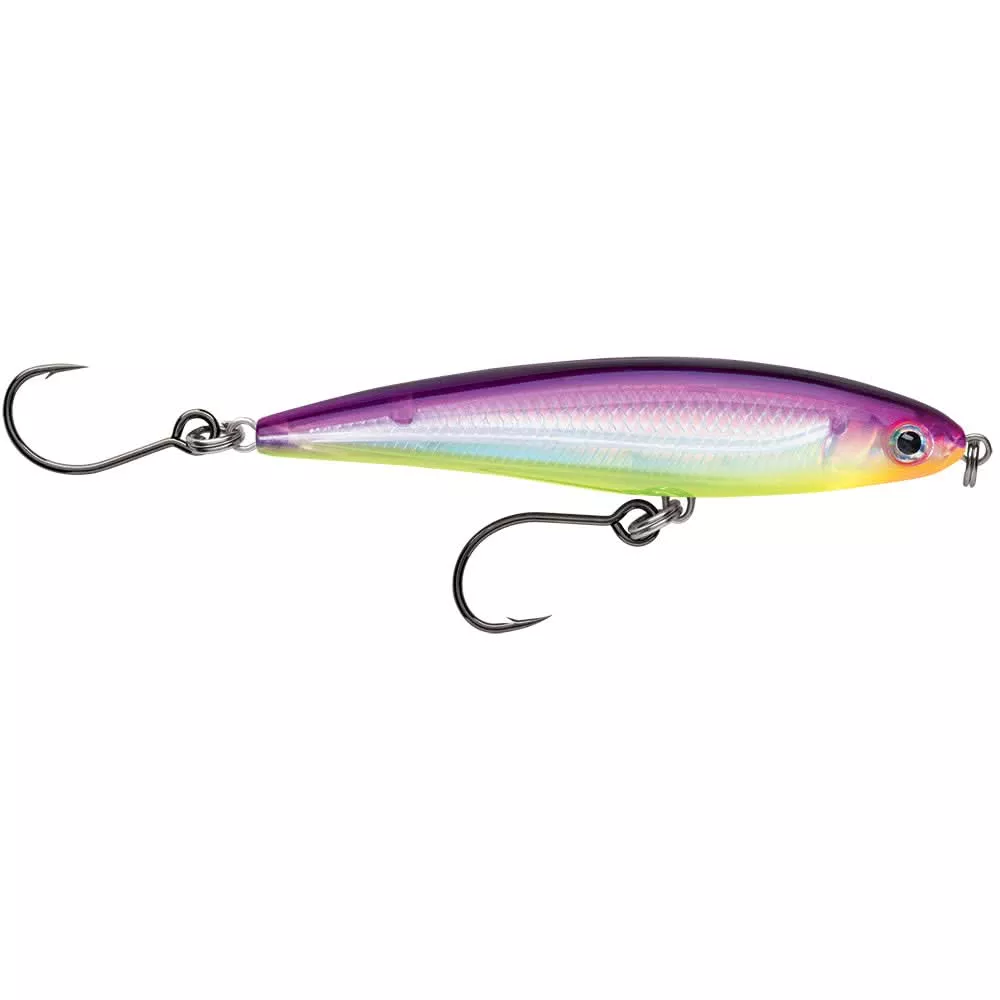 Rapala X-Rap TwitchinMinnow 4" Purple Chartreuse - SXRT10PRCH
