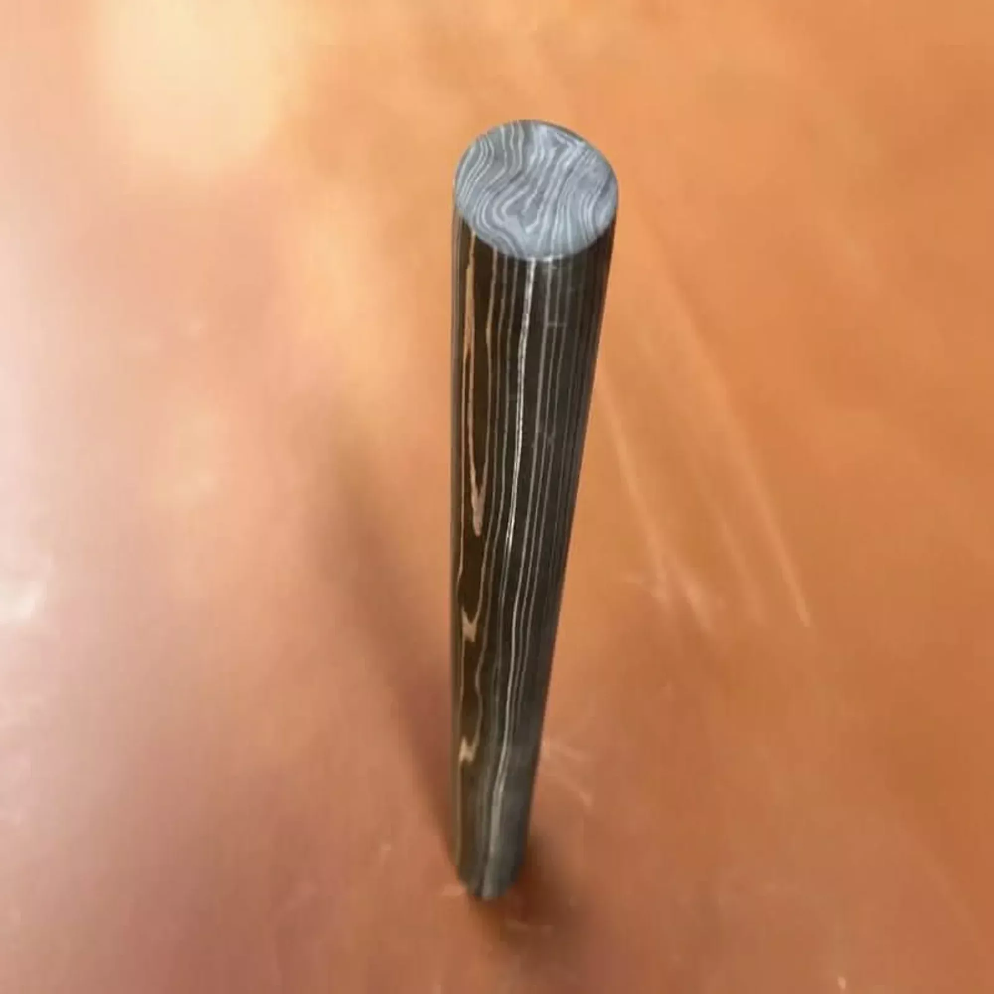 Ravenband Damascus Rod Handmade 5 Inch Round Bar for Ring Making