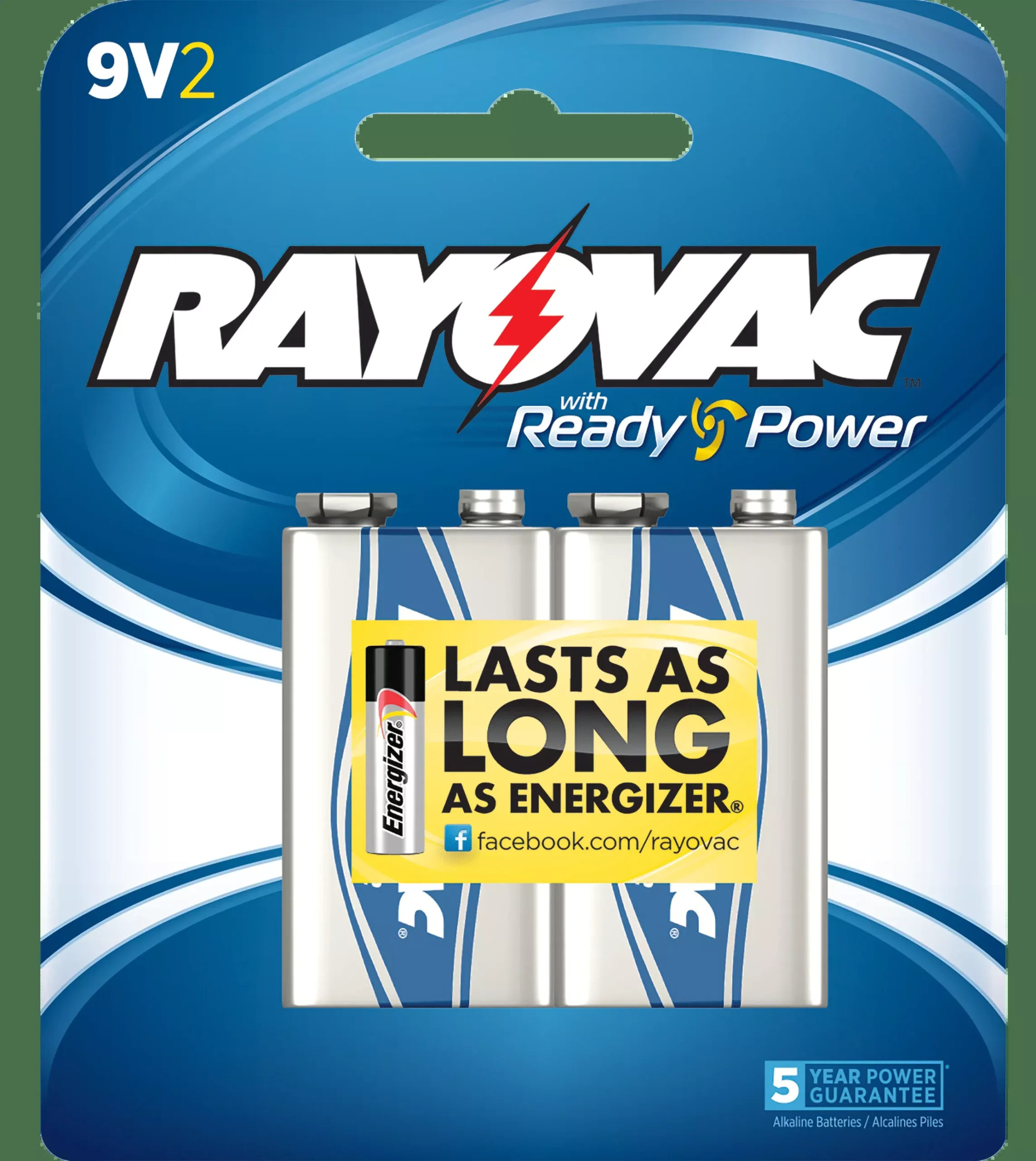 Rayovac 9v, Ray A1604-2jAlk 9vCard Battery 2pk