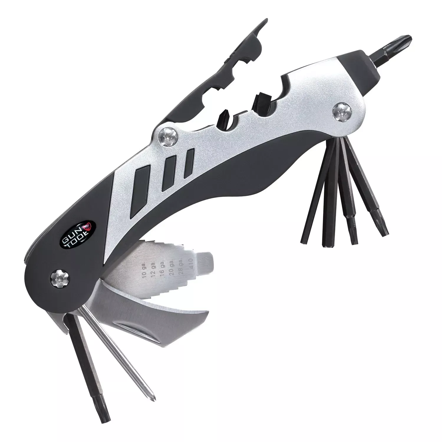 Real Avid Gun ToolBlack/Silver Rubber Grip Coated Polymer Jackets Handle Rifle/Shotgun
