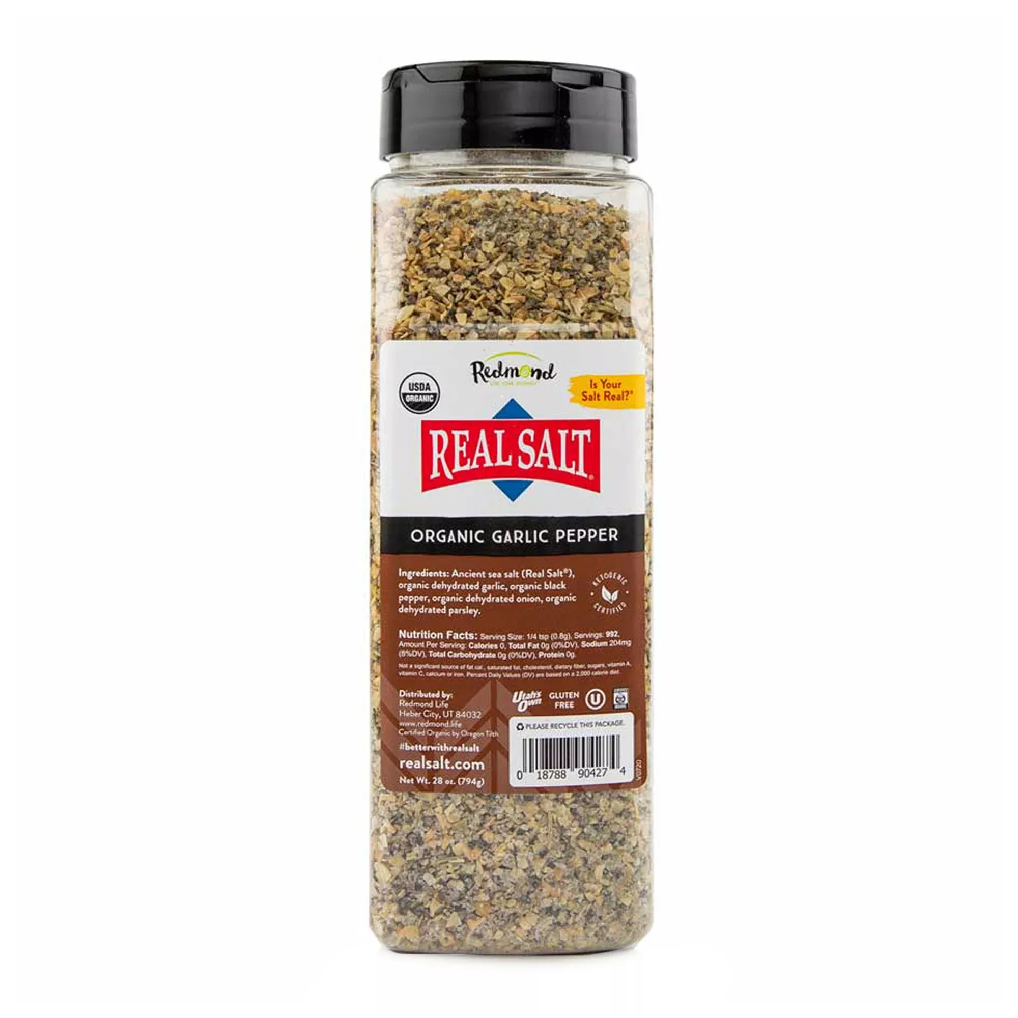 Real Salt Organic Garlic Pepper (28 oz.)