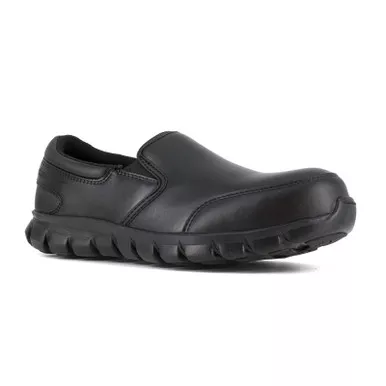 Reebok RB036 Women's Sublite Cushion Athletic Work Shoes, Black