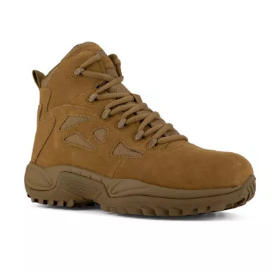 Reebok RB8650 Men's Rapid Response RB 6" Stealth Boots with Side Zipper and Composite Toe, Coyote