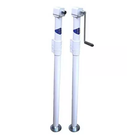 Rieco-Titan Four Corner Mechanical Jack , C-Ring Clamp Mount, White, Set of 2• 44321