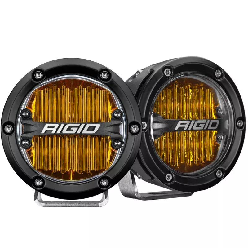 RIGID Industries 360-Series 4 LED SAE Fog Beam – Yellow – Set of 2