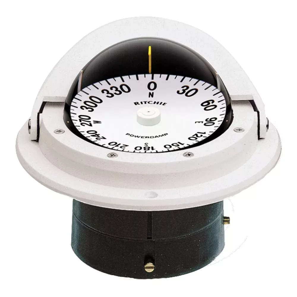 Ritchie F-82W Voyager Compass – Flush Mount – White