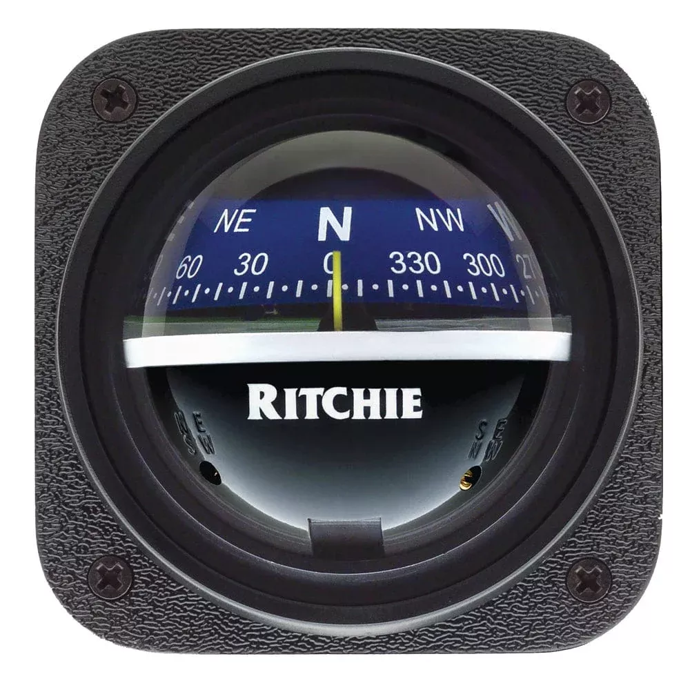 Ritchie V-537B Explorer Compass – Bulkhead Mount – Blue Dial