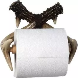 River's Edge Products Toilet Paper Holder Mount - Deer Antler