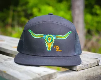 Riverbed Threads Neon Skull 7P Hat #TS144A