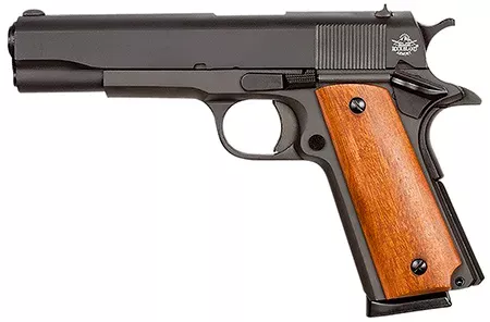 Rock Island GI Standard FS .45ACP 8+1 5" Steel Slide/Frame Fixed Sights Parkerized Grip/Thumb Safety MA Compliant 51421-MA