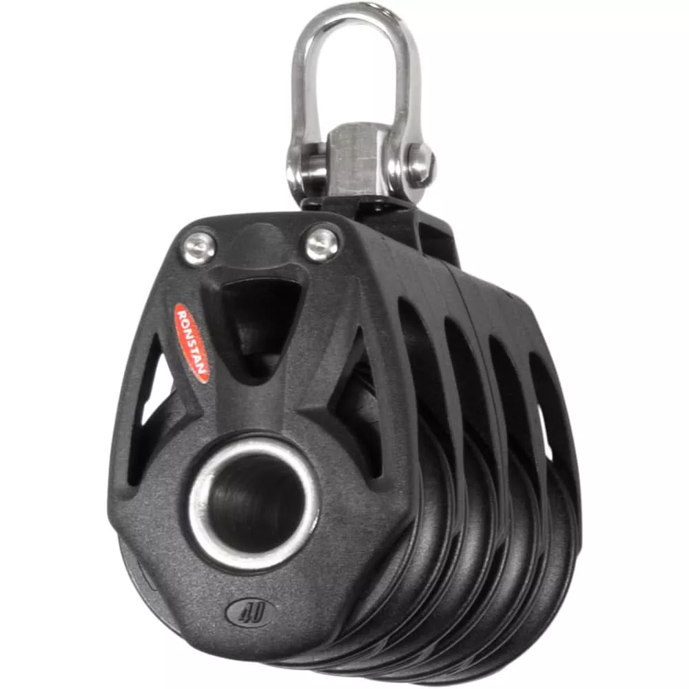 Ronstan Series 40 Orbit BB Quad Block w/Swivel Shackle - RF48400