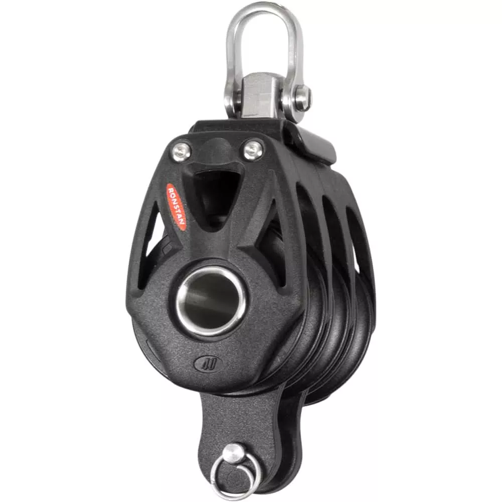 Ronstan Series 40 Orbit BB Triple Block w/Becket & Swivel Shackle - RF48310