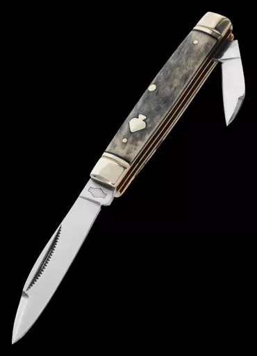 Rough Ryder Black Appaloosa Capital Intern Folding Knife