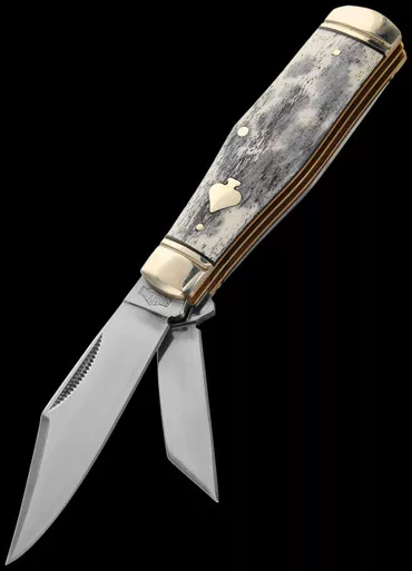 Rough Ryder Black Appaloosa Cola Bottle Folding Knife