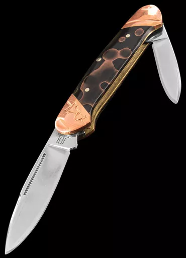 Rough Ryder Canoe Copper Swirl Folding Knife