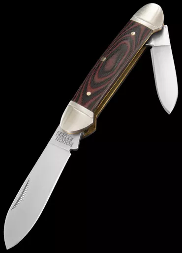 Rough Ryder Canoe G10 Black and Red Penknife