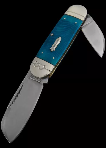 Rough Ryder Elephant Toe Black and Blue Folding Knife