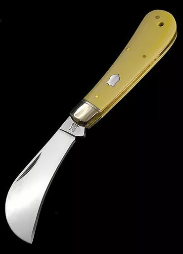 Rough Ryder Hawkbill Old Yellow Folding Knife