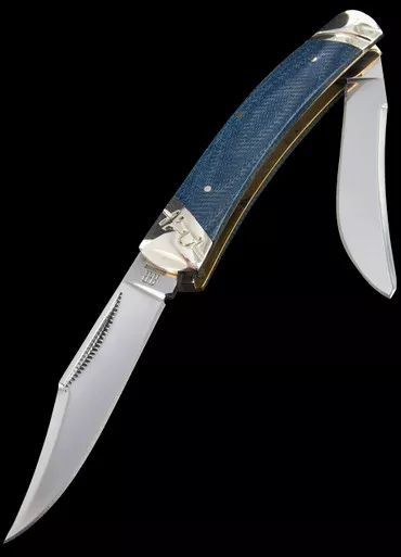 Rough Ryder Moose Denim Micarta Small