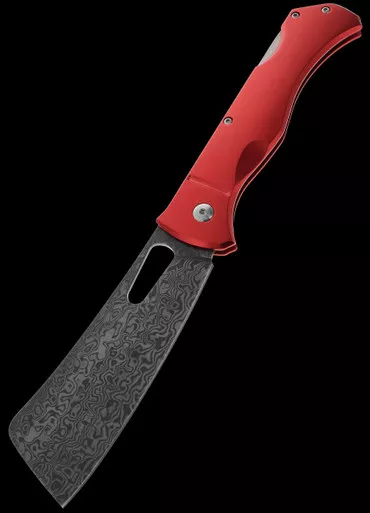 Rough Ryder Sous Chef Cleaver Red Damast Folding Knife