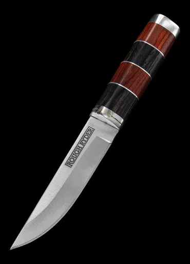 Rough Ryder Stacked Wood Hunter Fixed Blade