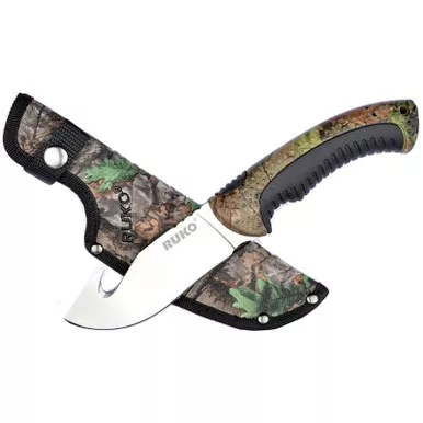 Ruko Large Frame Fixed Blade Hunting Knife in the Woodlands XTREME-3D Combination Pack, RUK0154GHCA