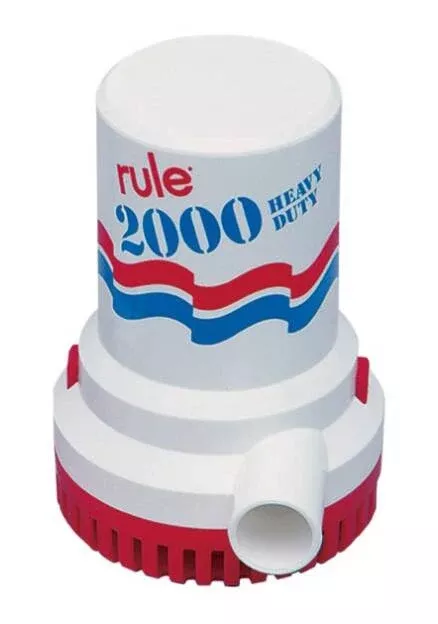 Rule 2000 GPH Electric Impeller Submersible Bilge Pump, 12V• 10
