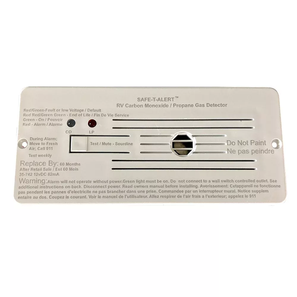Safe-T-Alert Combo Carbon Monoxide Propane Alarms Flush Mount – White [35-742-WHT]