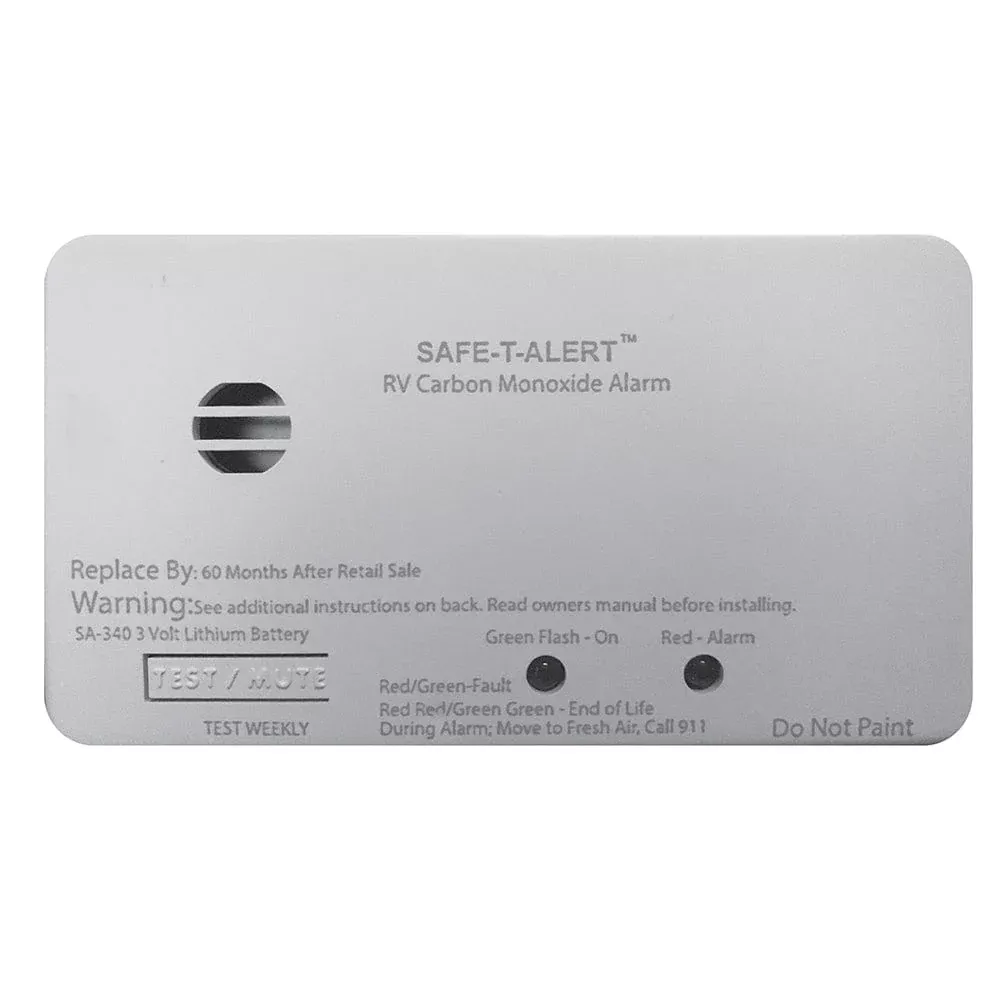 Safe-T-Alert SA-340 White RV/Marine Battery Powered CO2 Detector – Rectangle