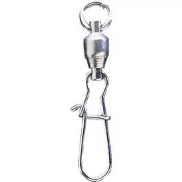 Sampo Swivel with Split Ring Duolock Snap - Nickel Finish - 12 LB. Test - 3 Pack