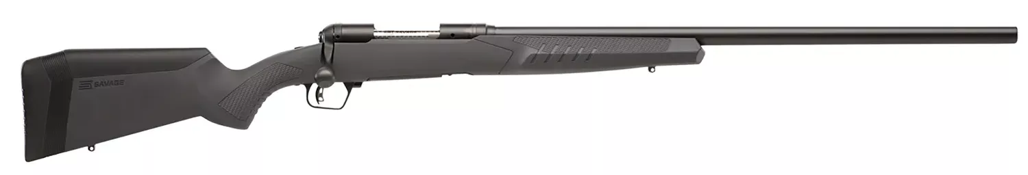 Savage 22-250 Rem 4+1, 26″ Barrel, Black Metal, Gray RH AccuStock