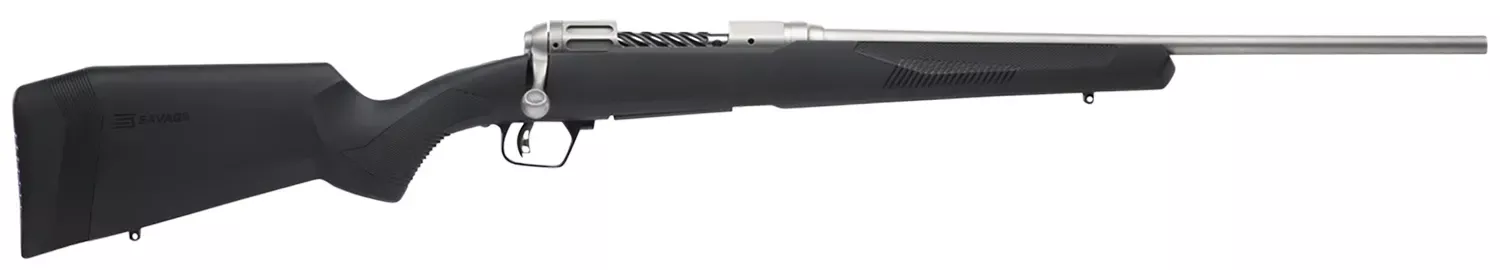 Savage 270 Win 4+1, 20" Barrel, Stainless, Black Synthetic Stock, Right Hand