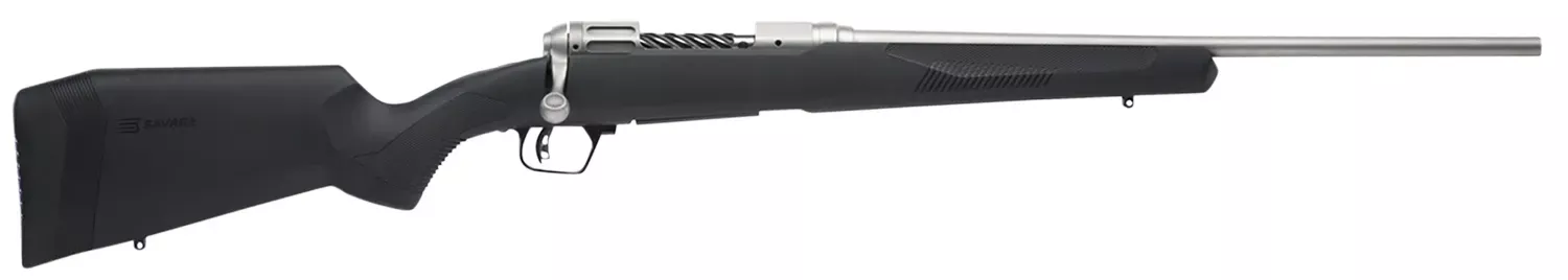 Savage 308 Win 4+1, 20″ Barrel, Stainless, Black Synthetic RH Stock