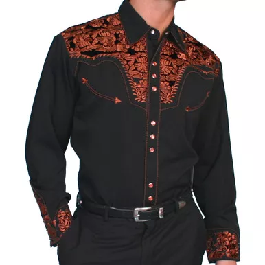 SCULLY Mens Western Apparel Long Sleeve Shirt