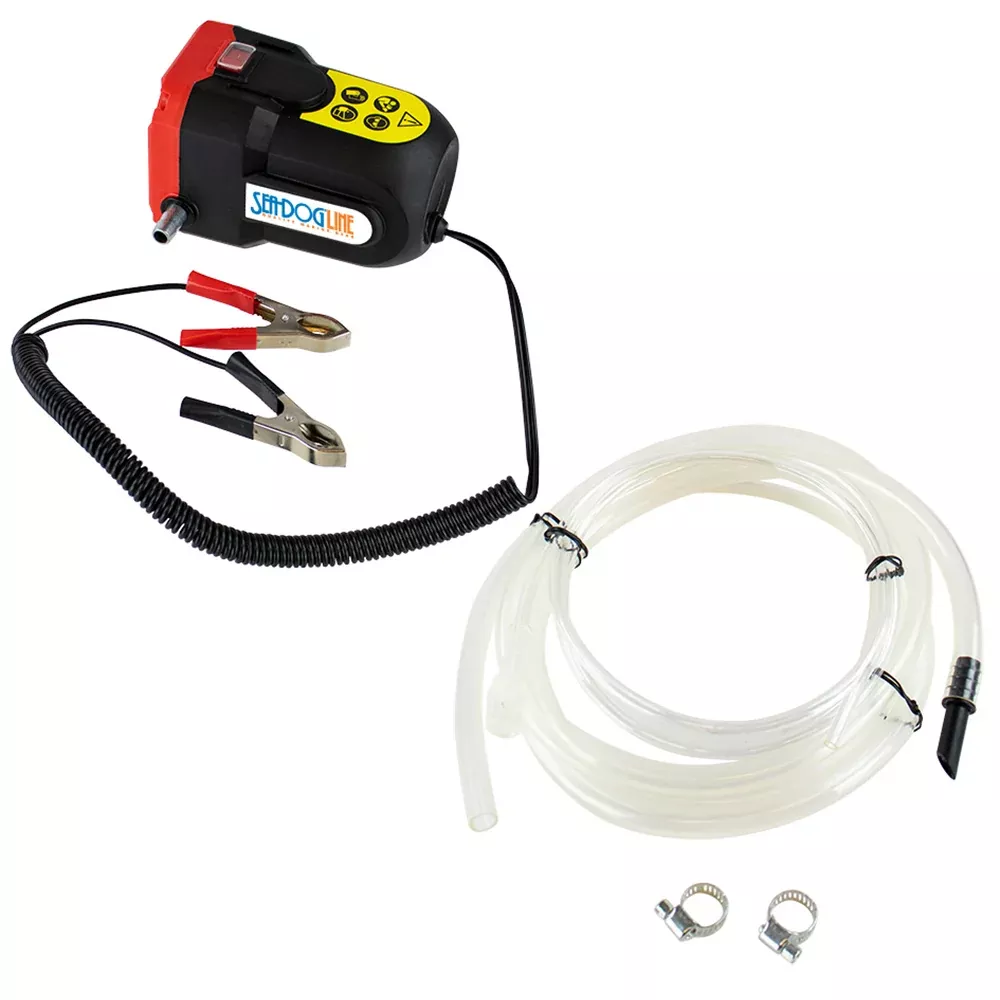 Sea-Dog Oil Change Pump w/Battery Clips – 12V [501072-3]