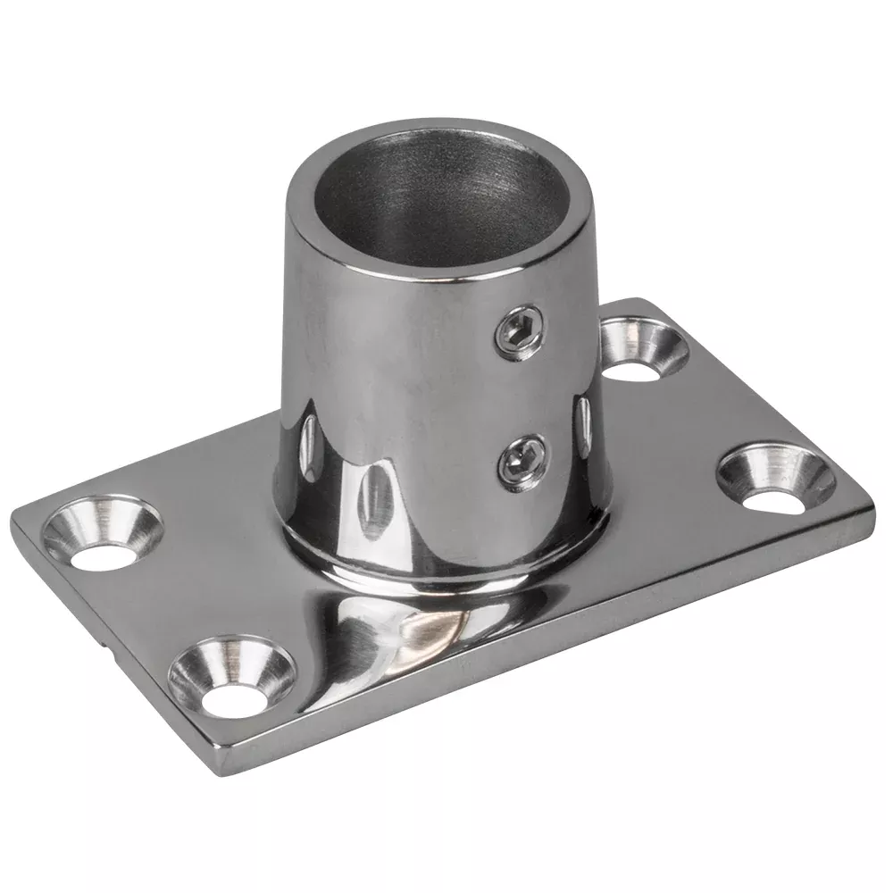 Sea-Dog Rail Base Fitting Rectangular Base 90 316 Stainless Steel – 1-7/8″ x 3-3/16″ – 1″ OD [281901-1]