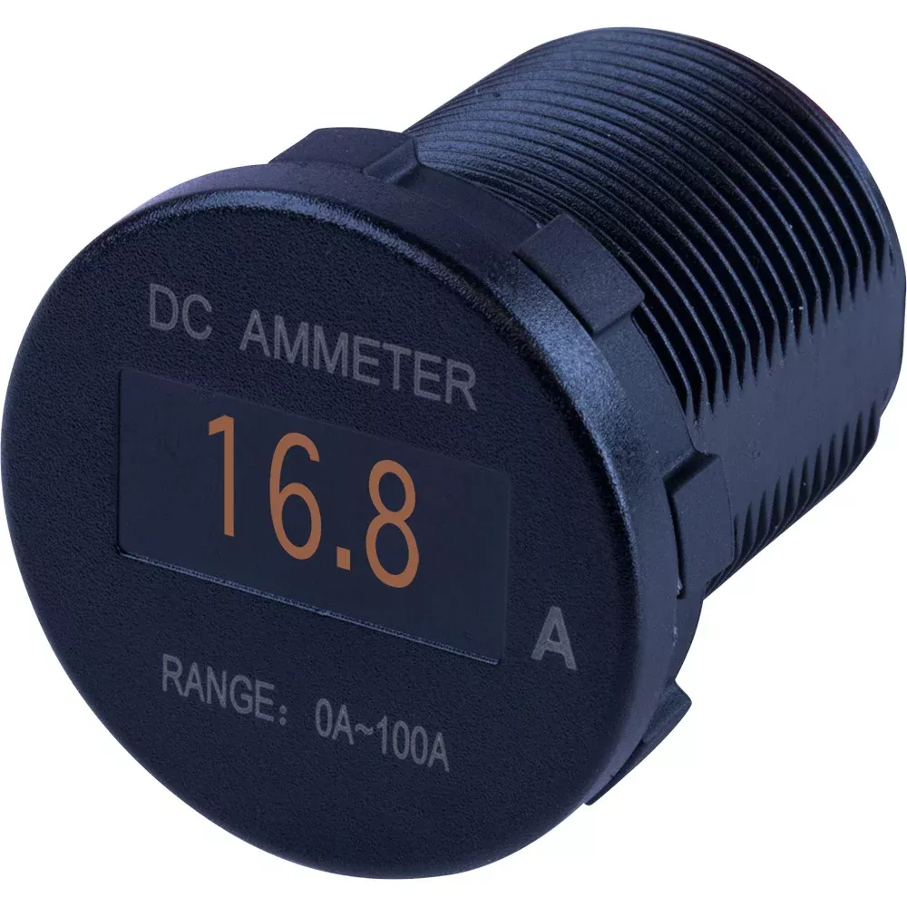 Sea-Dog Round OLED DC Amp Meter – 0 Amp-100 Amp [421620-1]