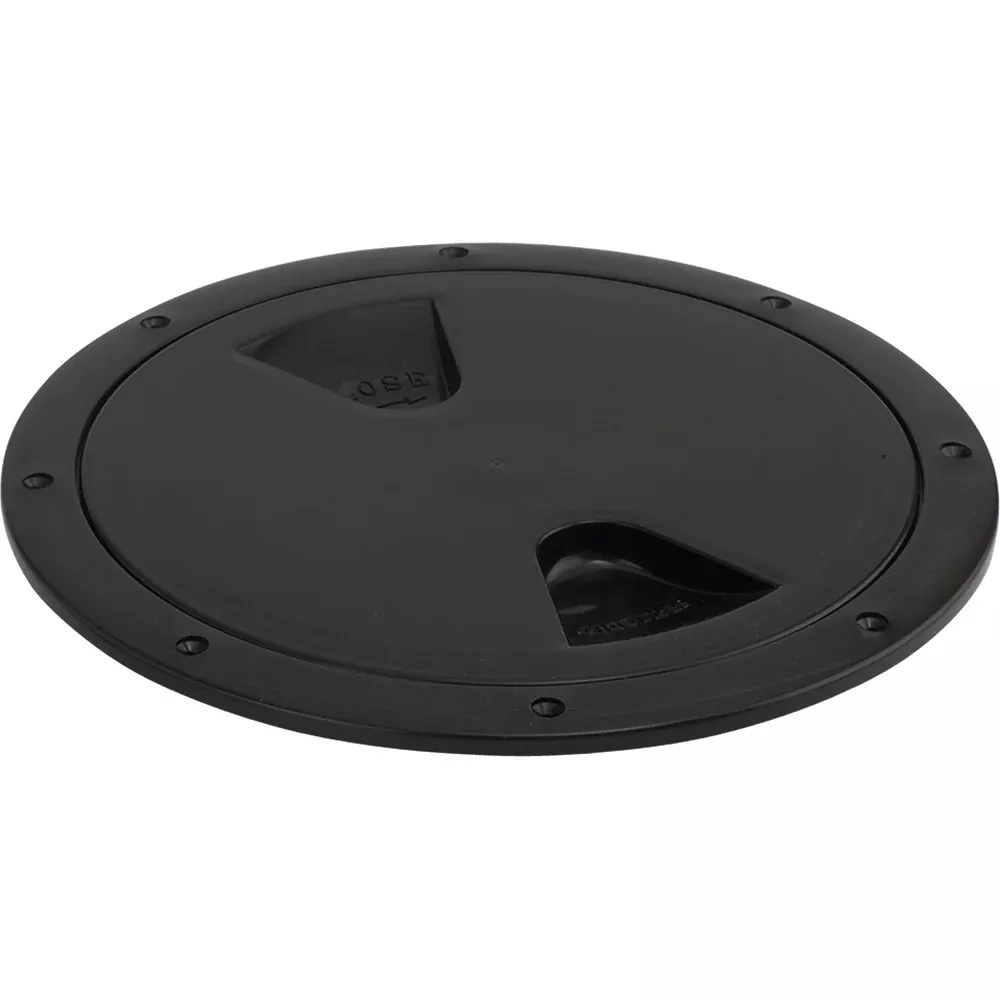 Sea-Dog Screw-Out Deck Plate – Black – 4″ [335745-1]
