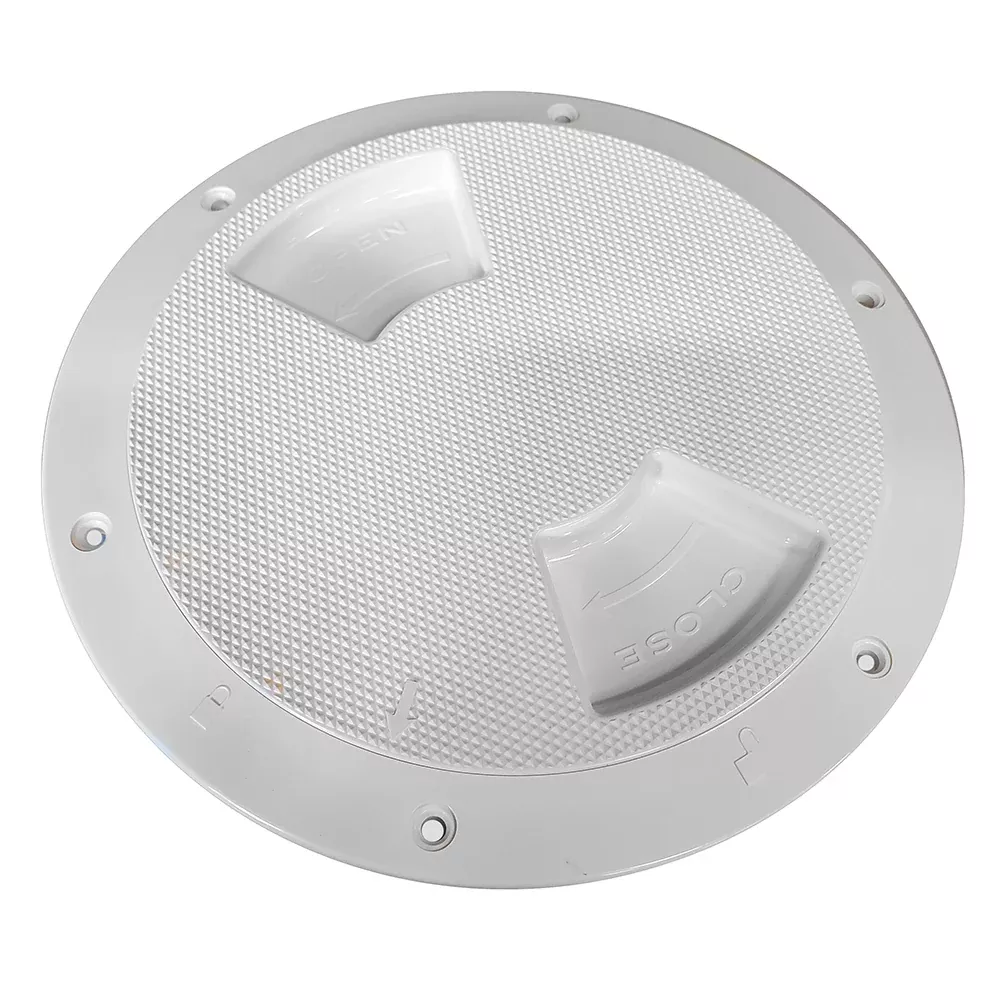 Sea-Dog Textured Quarter Turn Deck Plate – White – 8″ [336182-1]